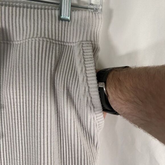 Haven Well Within Joggers Women's Small White Pull On Pockets Drawstring Ribbed - Picture 5 of 10